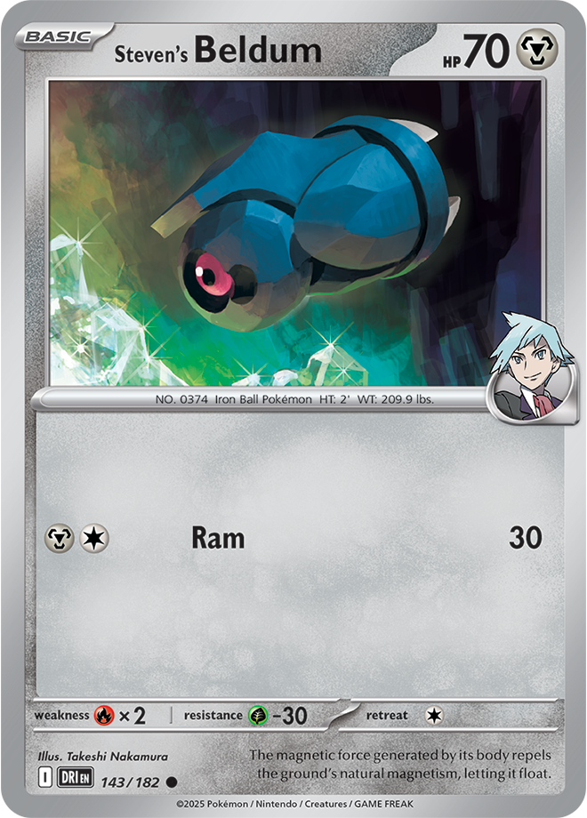 Scarlet & Violet Destined Rivals 143/182 Steven’s Beldum Reverse Holo