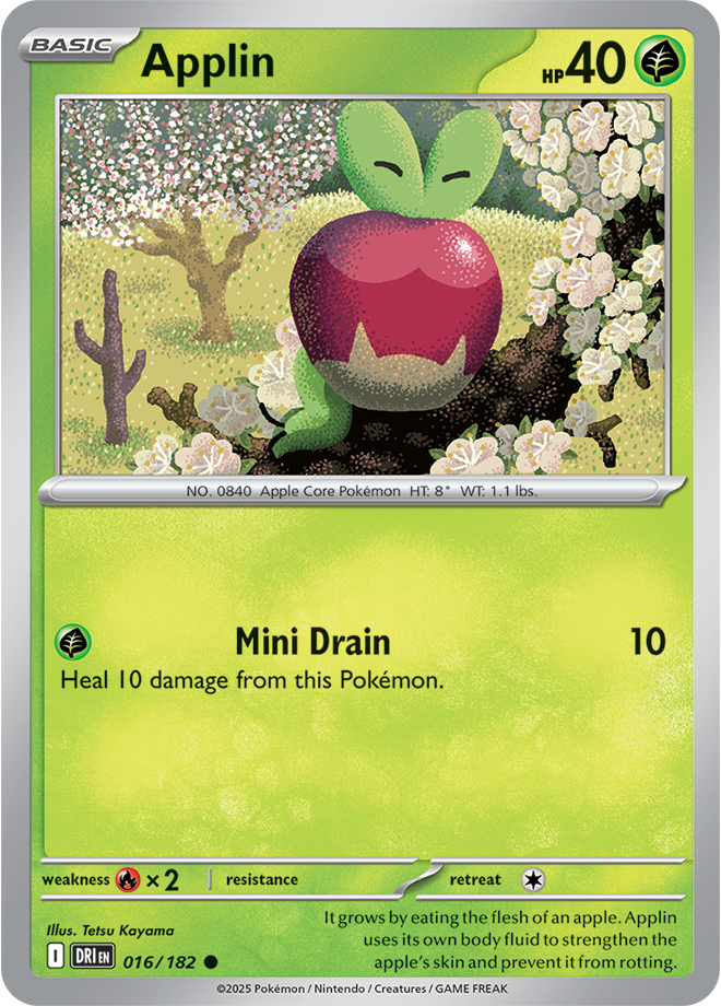 Scarlet & Violet Destined Rivals 016/182 Applin Reverse Holo