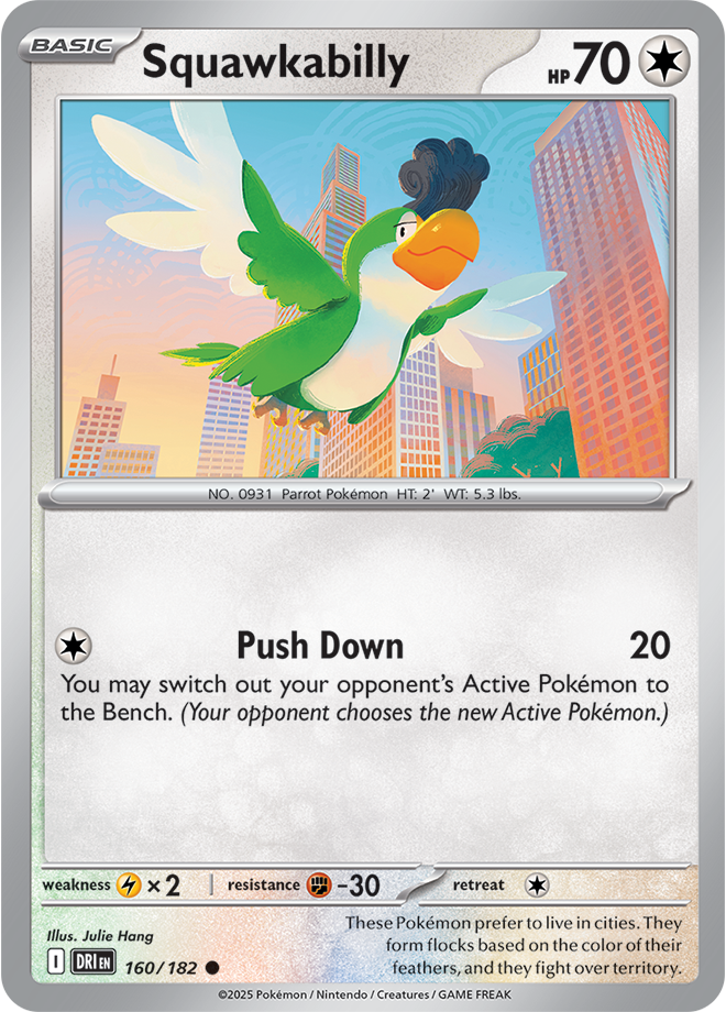 Scarlet & Violet Destined Rivals 160/182 Squawkabilly Reverse Holo