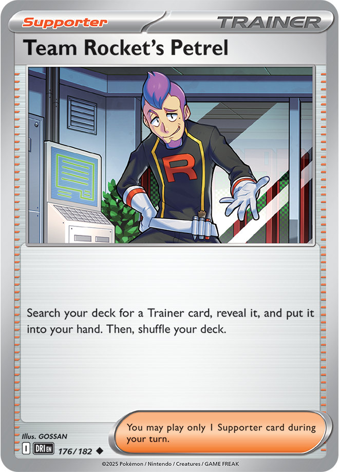Scarlet & Violet Destined Rivals 176/182 Team Rocket’s Petrel Reverse Holo