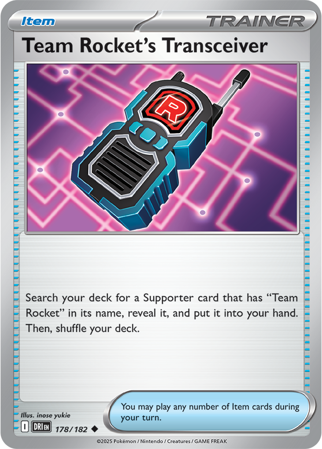 Scarlet & Violet Destined Rivals 178/182 Team Rocket’s Transceiver Reverse Holo