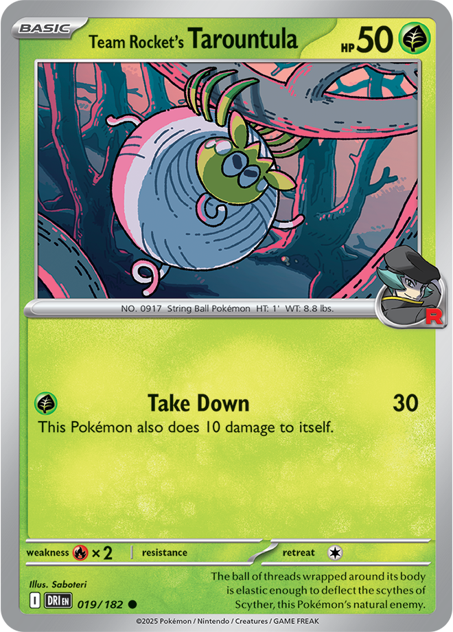 Scarlet & Violet Destined Rivals 019/182 Team Rocket's Tarountula Reverse Holo