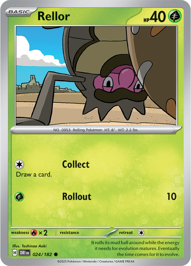 Scarlet & Violet Destined Rivals 024/182 Rellor Reverse Holo