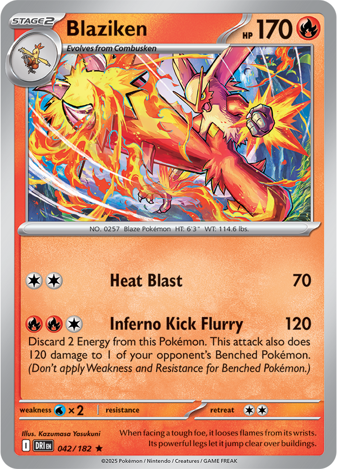 Scarlet & Violet Destined Rivals 042/182 Blaziken Reverse Holo