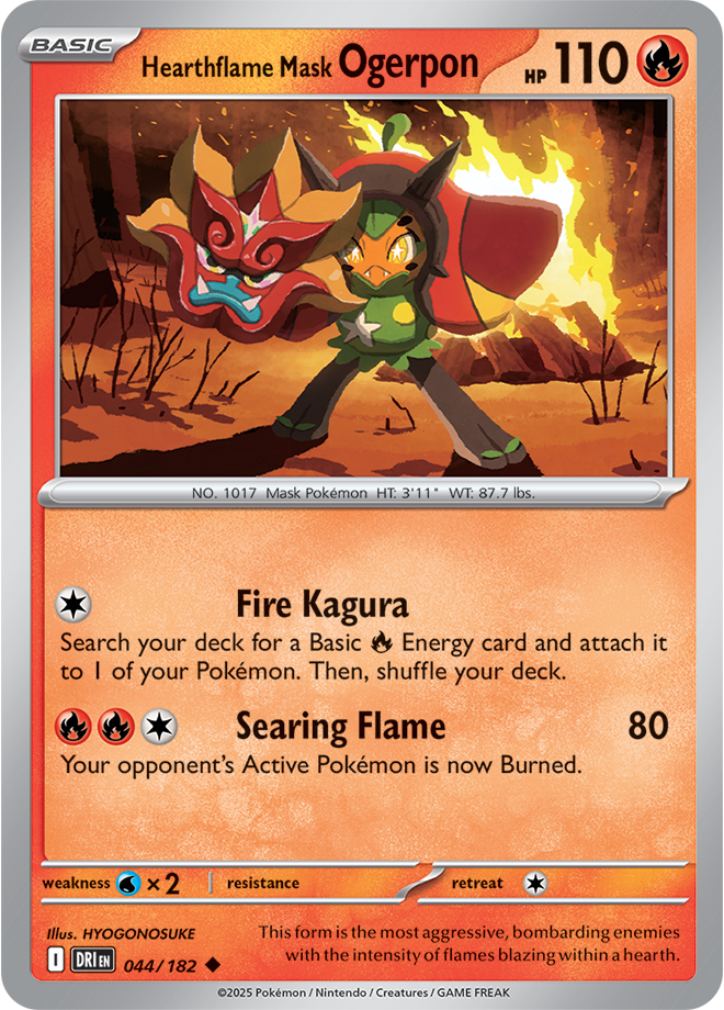 Scarlet & Violet Destined Rivals 044/182 Hearthflame Mask Ogerpon