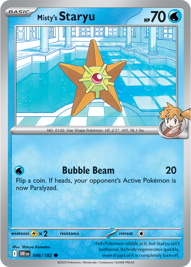 Scarlet & Violet Destined Rivals 046/182 Misty's Staryu Reverse Holo