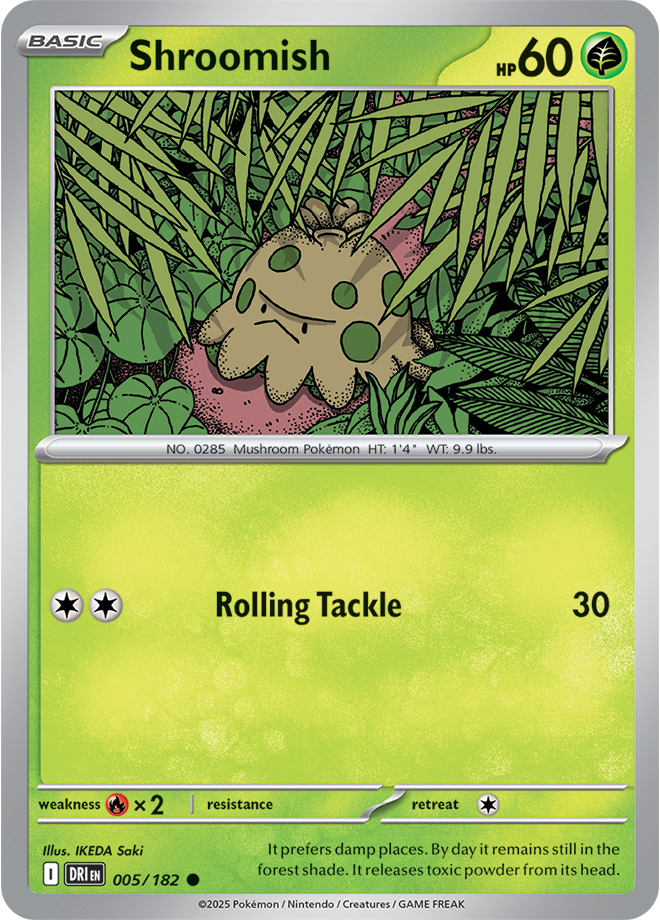 Scarlet & Violet Destined Rivals 005/182 Shroomish Reverse Holo