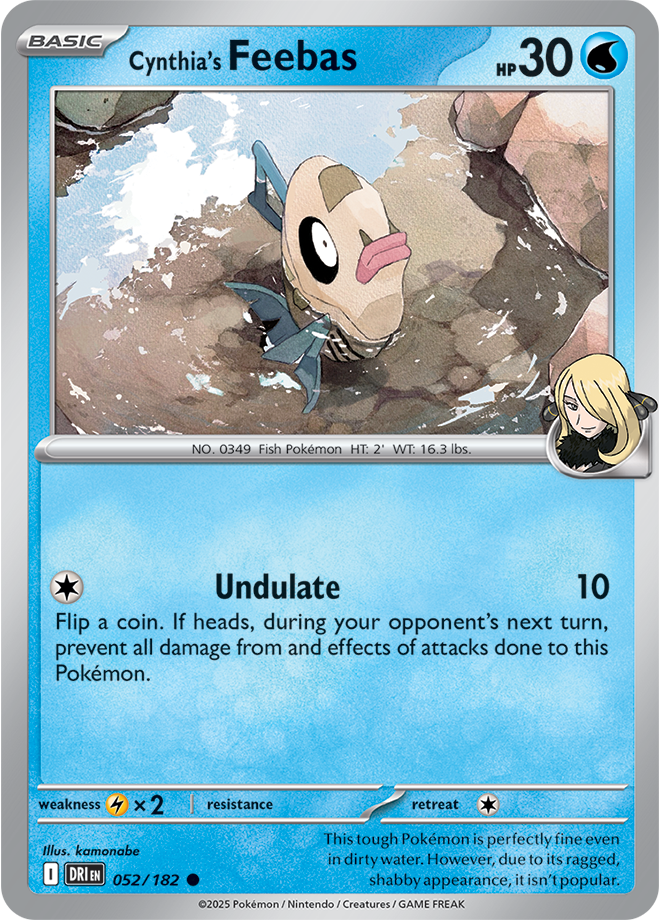 Scarlet & Violet Destined Rivals 052/182 Cynthia's Feebas Reverse Holo