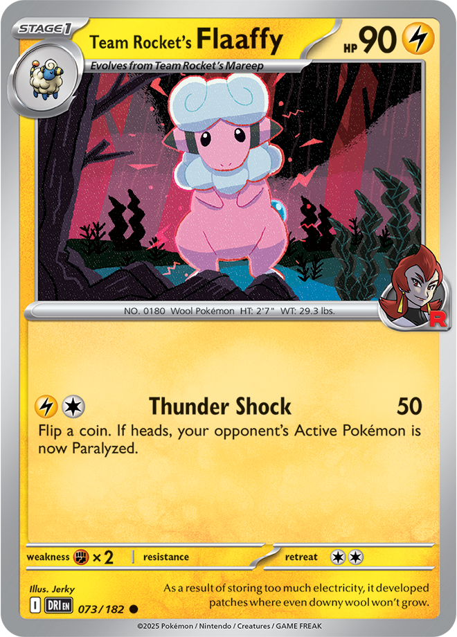 Scarlet & Violet Destined Rivals 073/182 Team Rocket’s Flaaffy Reverse Holo