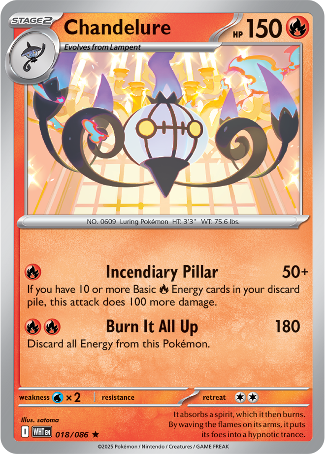 Scarlet & Violet White Flare 018/086 Chandelure Holo