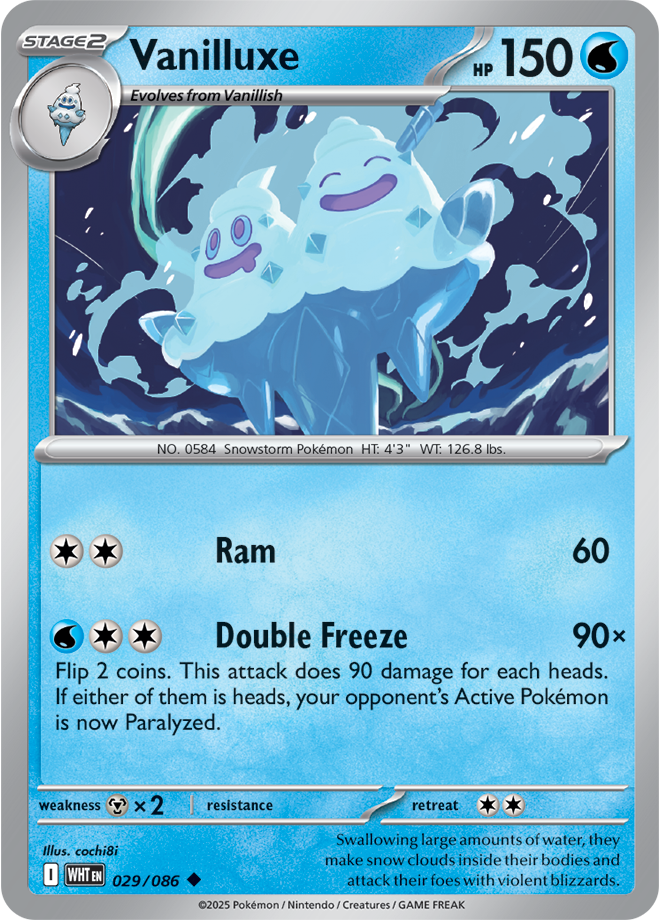 Scarlet & Violet White Flare 029/086 Vanilluxe Reverse Holo