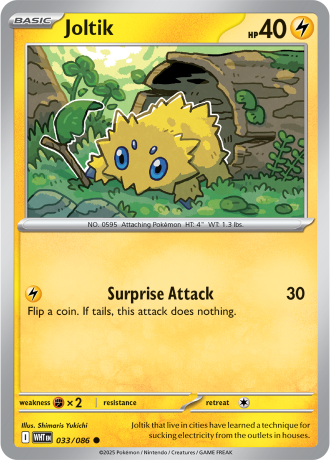 Scarlet & Violet White Flare 033/086 Joltik Reverse Holo