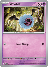 Scarlet & Violet White Flare 036/086 Woobat Poke Ball Reverse Holo