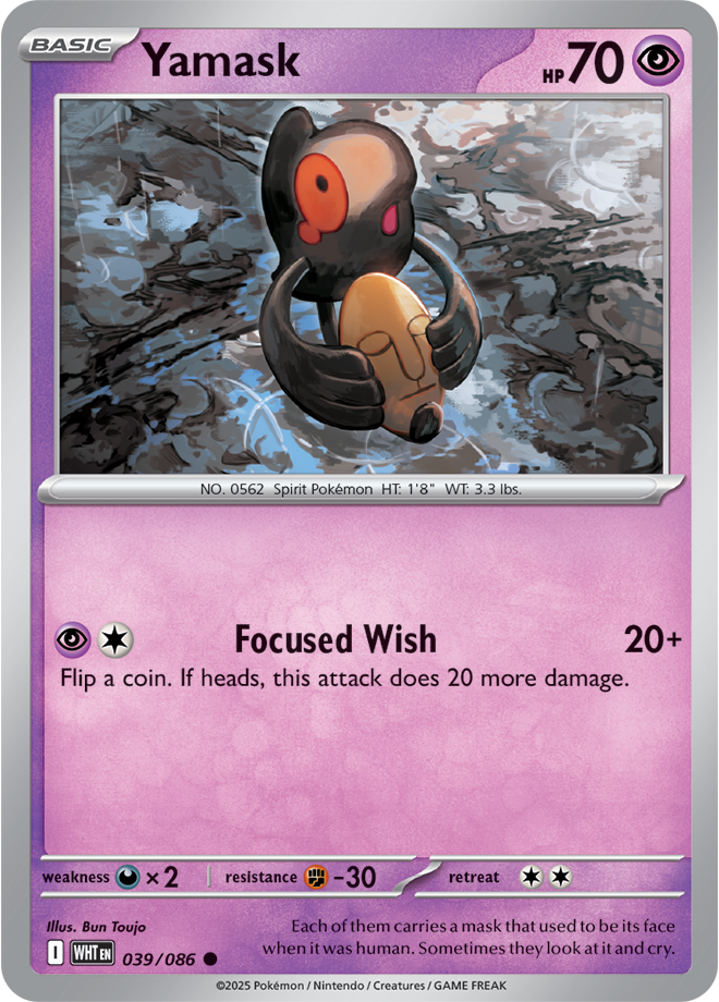Scarlet & Violet White Flare 039/086 Yamask Reverse Holo