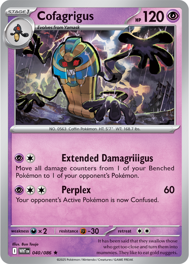Scarlet & Violet White Flare 040/086 Cofagrigus Reverse Holo