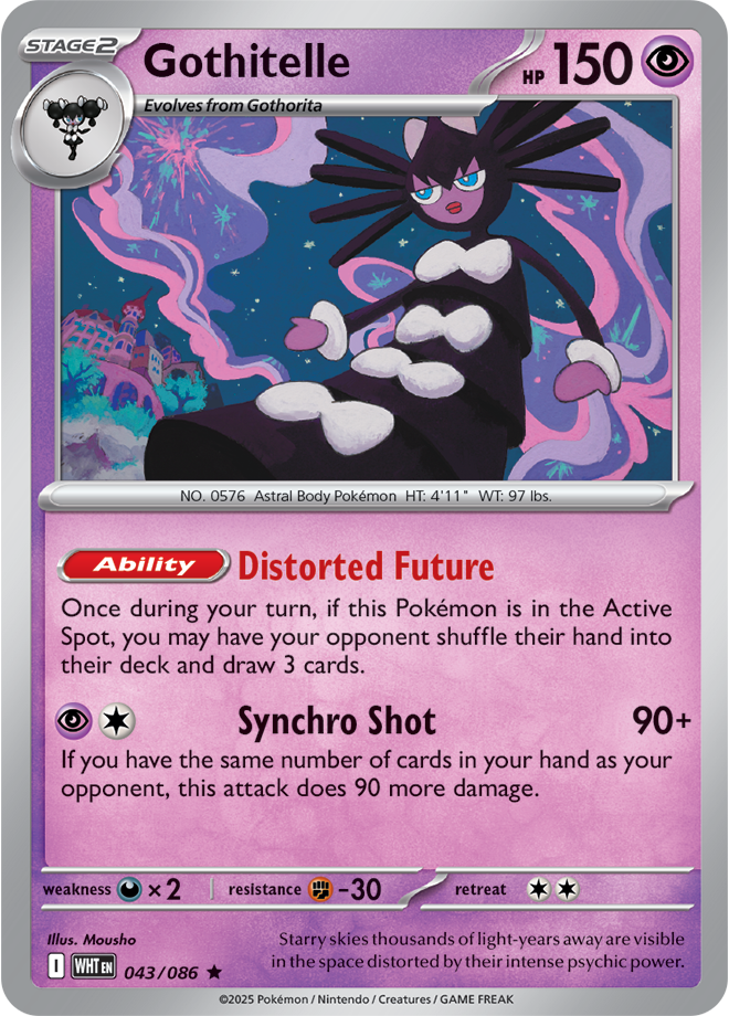 Scarlet & Violet White Flare 043/086 Gothitelle Reverse Holo