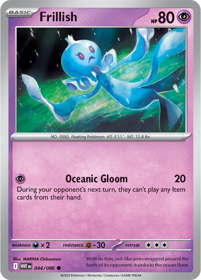 Scarlet & Violet White Flare 044/086 Frillish Reverse Holo
