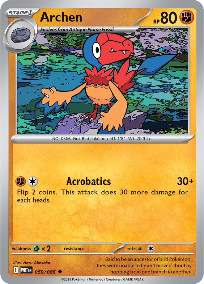 Scarlet & Violet White Flare 050/086 Archen Reverse Holo