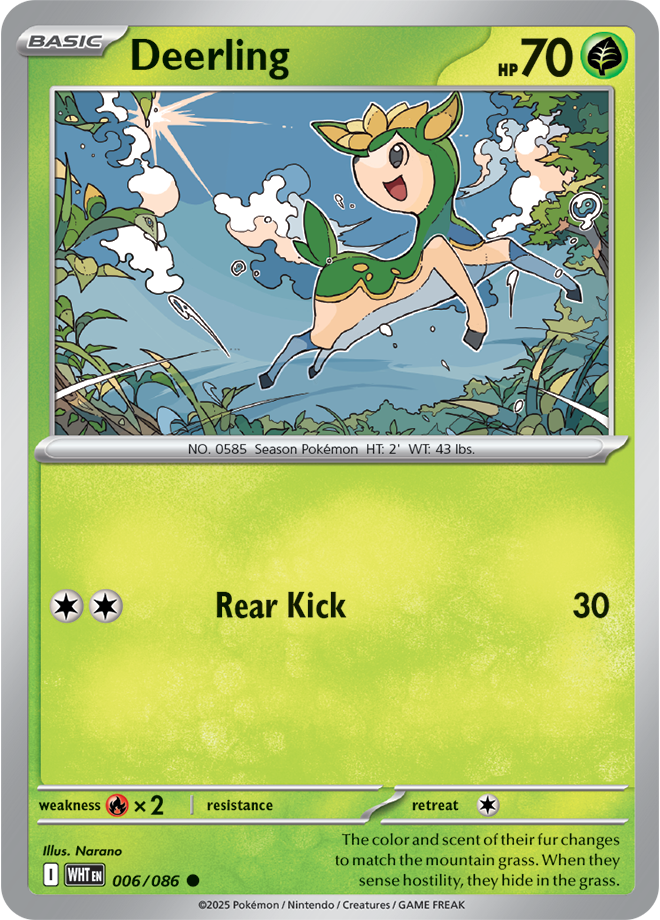 Scarlet & Violet White Flare 006/086 Deerling Reverse Holo