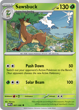 Scarlet & Violet White Flare 007/086 Sawsbuck Reverse Holo