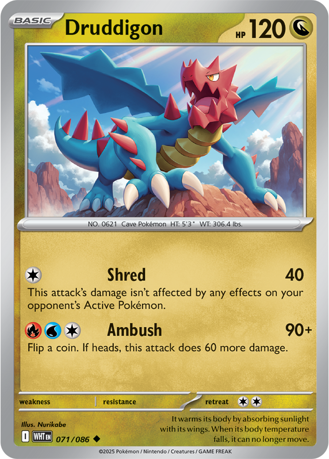 Scarlet & Violet White Flare 071/086 Druddigon