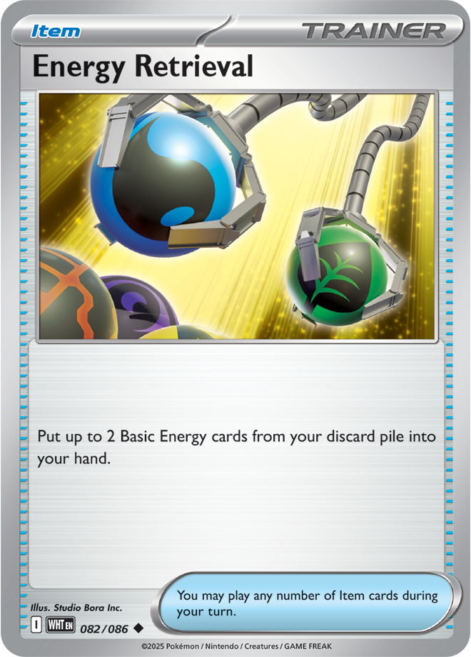 Scarlet & Violet White Flare 082/086 Energy Retrieval Reverse Holo