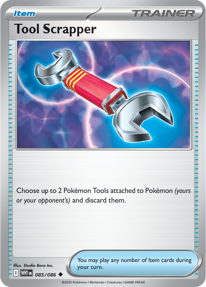 Scarlet & Violet White Flare 085/086 Tool Scrapper Reverse Holo