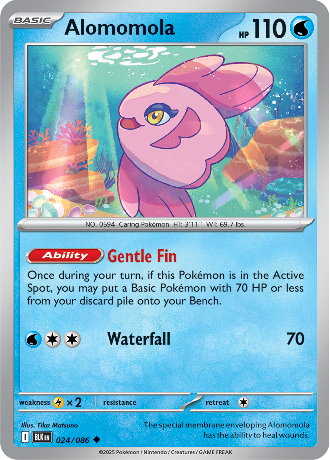 Scarlet & Violet Black Bolt 024/086 Alomomola Reverse Holo