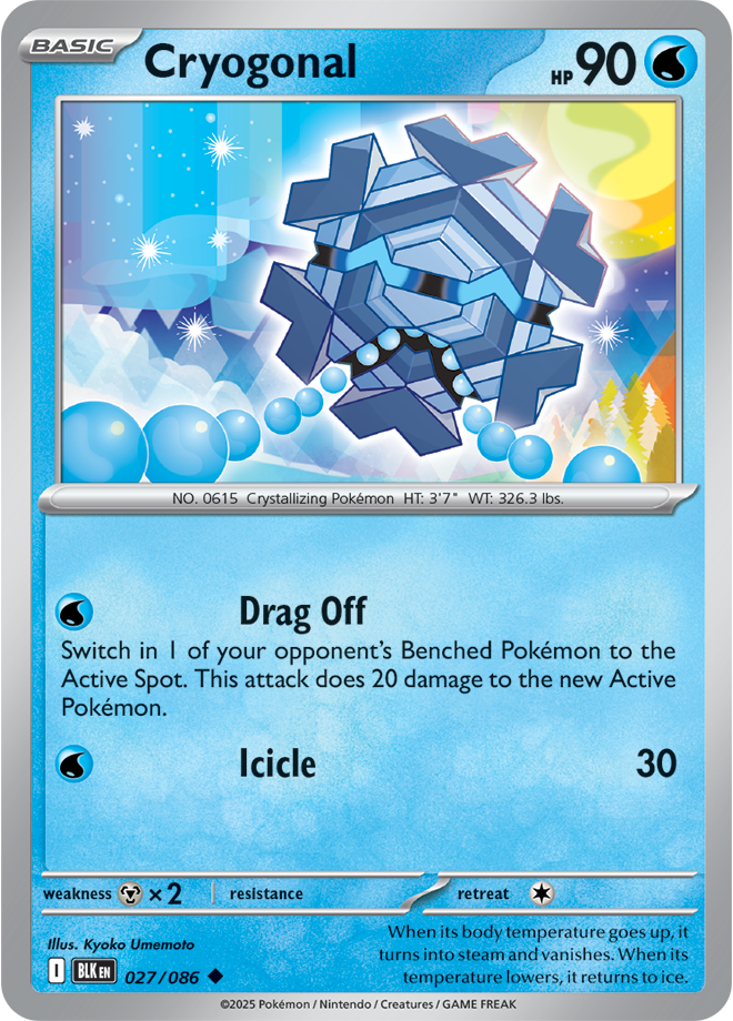 Scarlet & Violet Black Bolt 027/086 Cryogona Reverse Holo