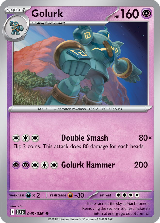 Scarlet & Violet Black Bolt 043/086 Golurk