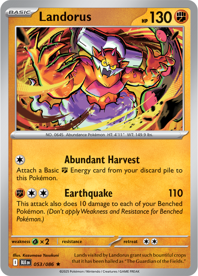 Scarlet & Violet Black Bolt 053/086 Landorus Reverse Holo