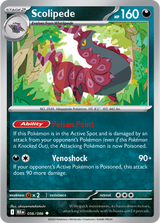 Scarlet & Violet Black Bolt 056/086 Scolipede Reverse Holo
