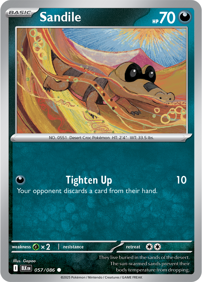 Scarlet & Violet Black Bolt 057/086 Sandile Reverse Holo