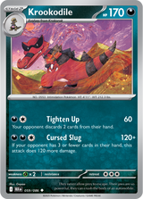 Scarlet & Violet Black Bolt 059/086 Krookodile Reverse Holo