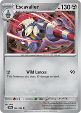 Scarlet & Violet Black Bolt 060/086 Escavalier Reverse Holo