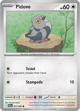 Scarlet & Violet Black Bolt 071/086 Pidove Master Ball Reverse Holo