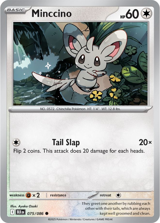 Scarlet & Violet Black Bolt 075/086 Minccino Reverse Holo