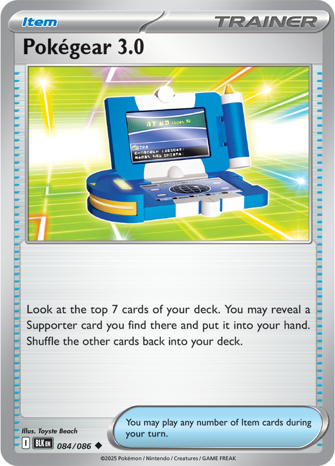 Scarlet & Violet Black Bolt 084/086 Pokégear 3.0 Reverse Holo