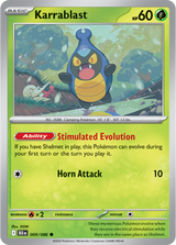 Scarlet & Violet Black Bolt 009/086 Karrablast Reverse Holo