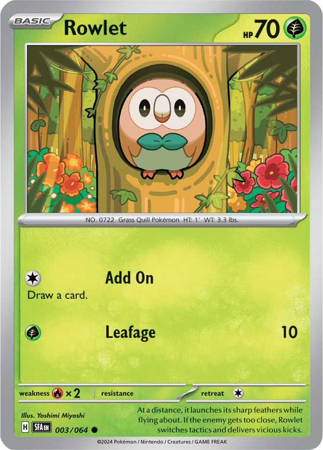 Scarlet & Violet Shrouded Fable 003/064 Rowlet