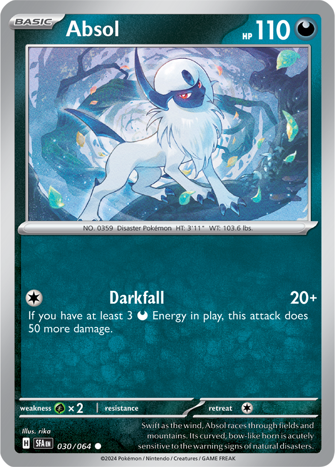 Scarlet & Violet Shrouded Fable 030/064 Absol Reverse Holo