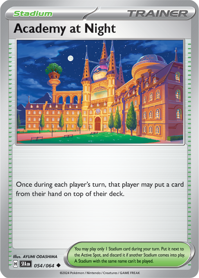 Scarlet & Violet Shrouded Fable 054/064 Academy at Night Reverse Holo