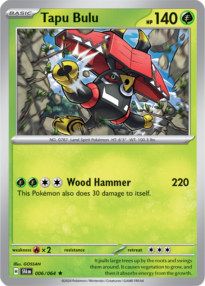 Scarlet & Violet Shrouded Fable 006/064 Tapu Bulu Holo