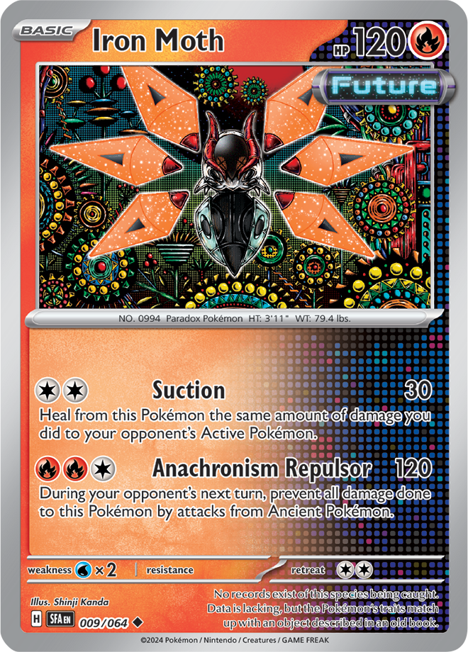 Scarlet & Violet Shrouded Fable 009/064 Iron Moth Reverse Holo