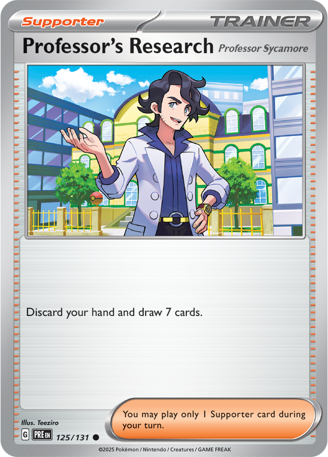 Scarlet & Violet Prismatic Evolutions 125/131 Professor's Research Professor Sycamore Poke Ball Reverse Holo