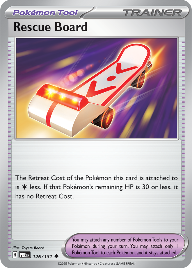 Scarlet & Violet Prismatic Evolutions 126/131 Rescue Board