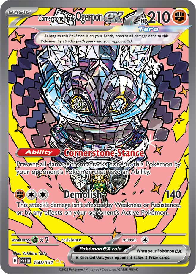 Scarlet & Violet Prismatic Evolutions 160/131 Cornerstone Mask Ogerpon ex