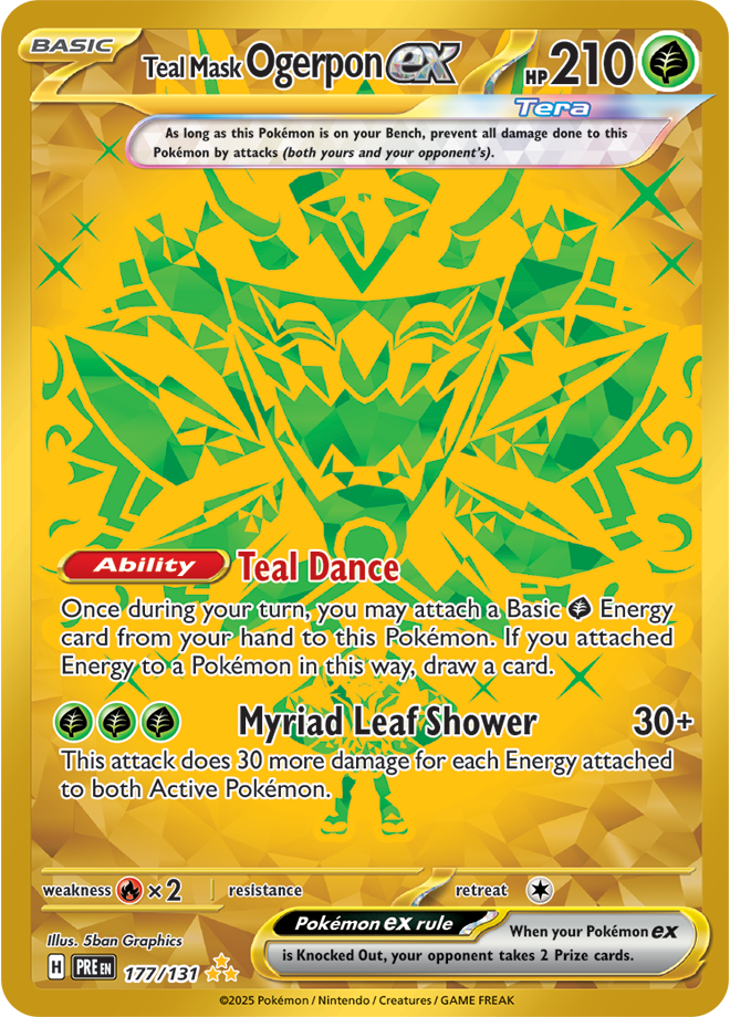 Scarlet & Violet Prismatic Evolutions 170/131 Teal Mask Ogerpon ex