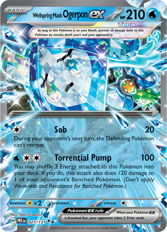 Scarlet & Violet Prismatic Evolutions 027/131 Wellspring Mask Ogerpon ex