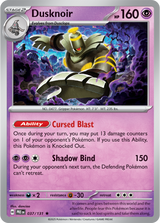 Scarlet & Violet Prismatic Evolutions 037/131 Dusknoir Poke Ball Reverse Holo